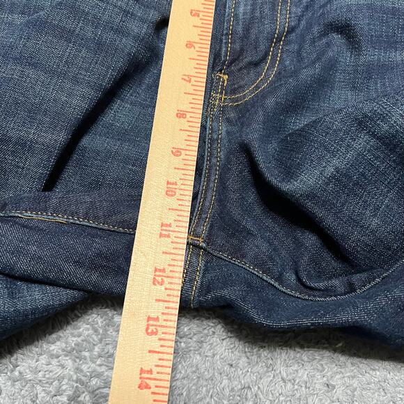 Lucky Jeans Mens 34 x30 Straight 221 Dark Wash Stretch Blue Denim Pants - Picture 10 of 12